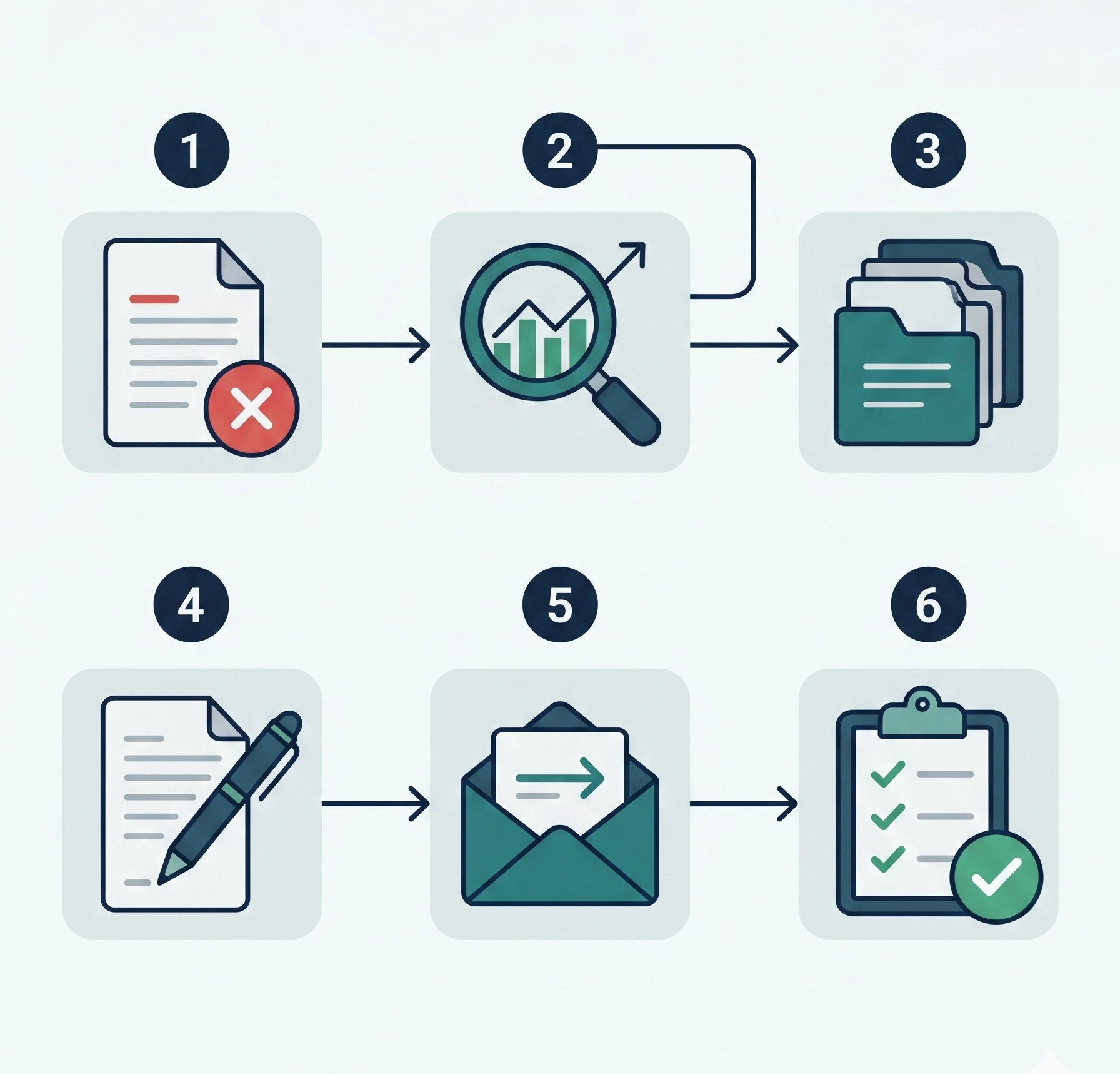 Medical billing service feature icons for EHR integration and reporting